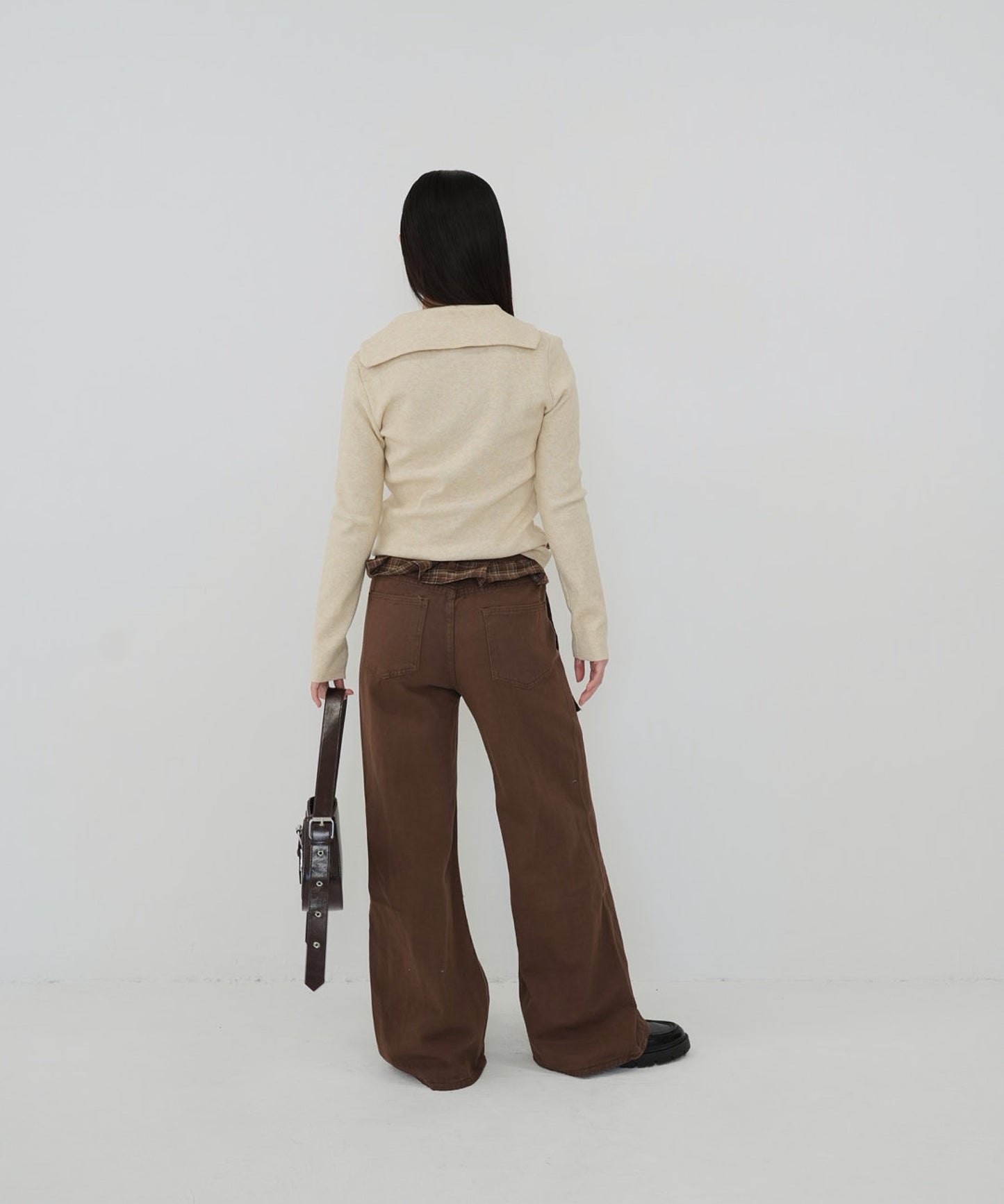 stripe tie sailor knit