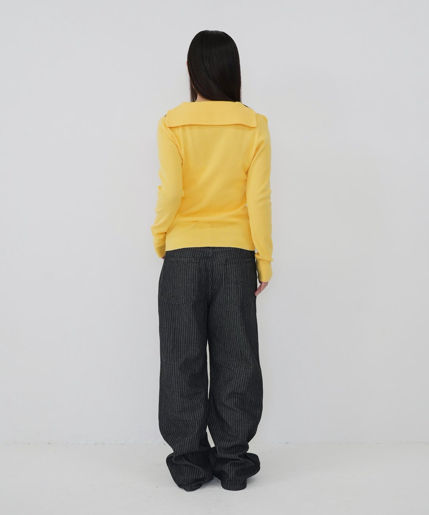 stripe tie sailor knit