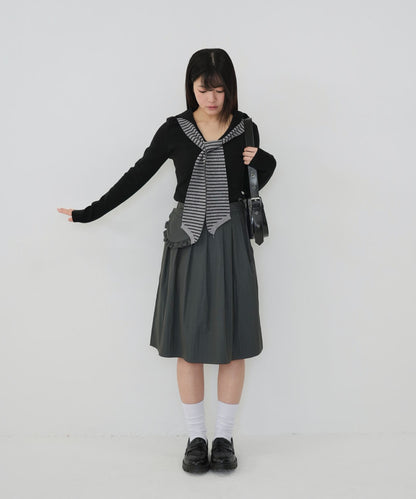 stripe tie sailor knit
