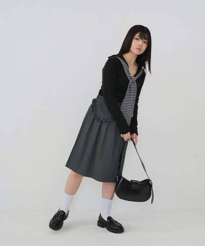 stripe tie sailor knit