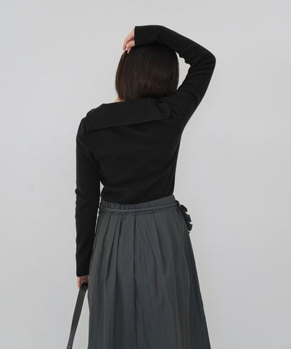 stripe tie sailor knit