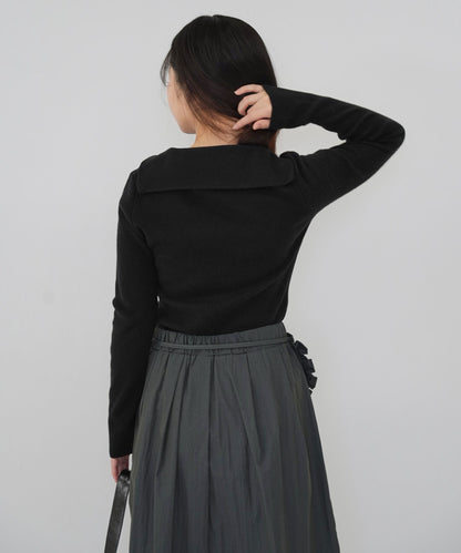 stripe tie sailor knit