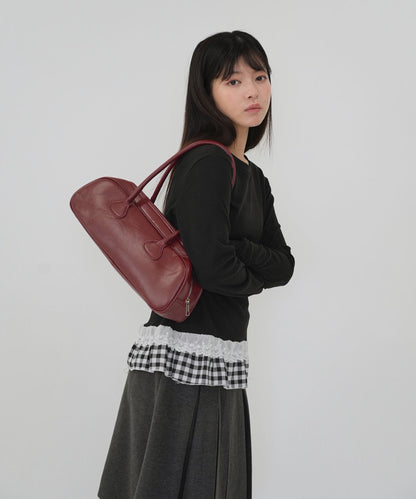 layered frill long sleeve tee