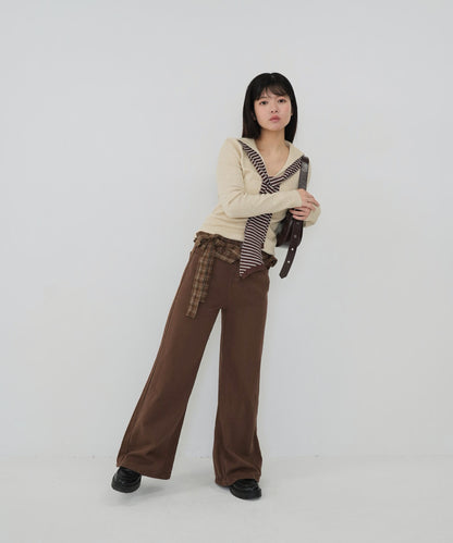 stripe tie sailor knit