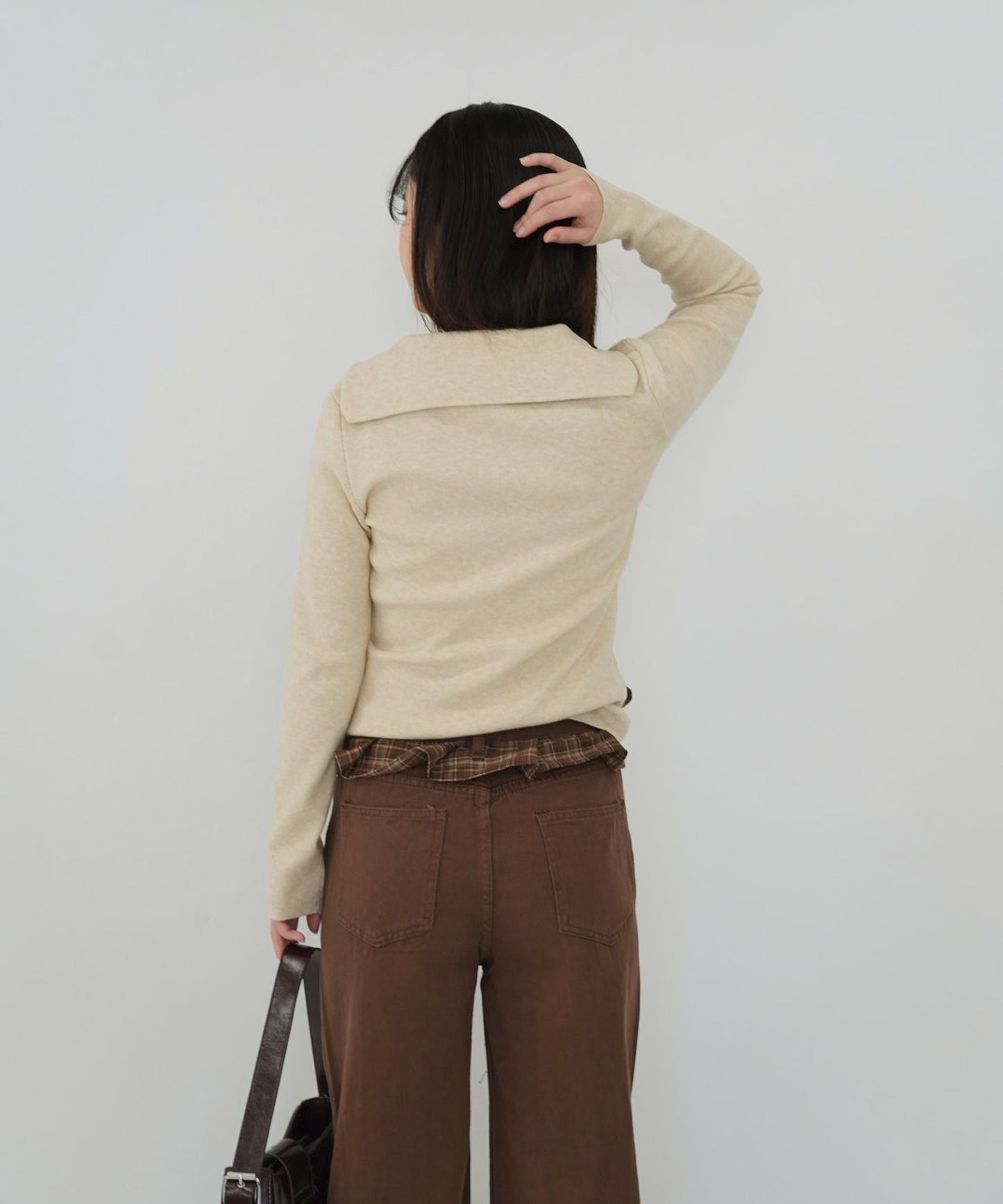 stripe tie sailor knit