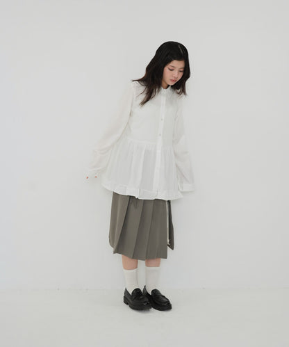 tie pleated skirt