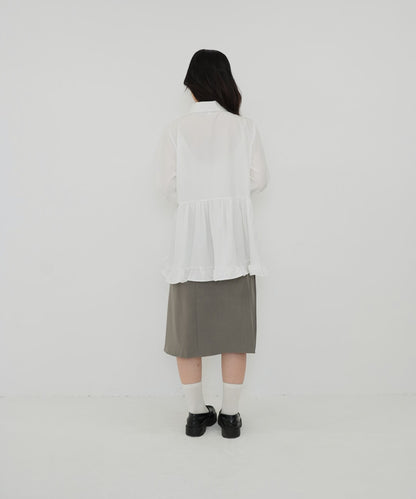tie pleated skirt