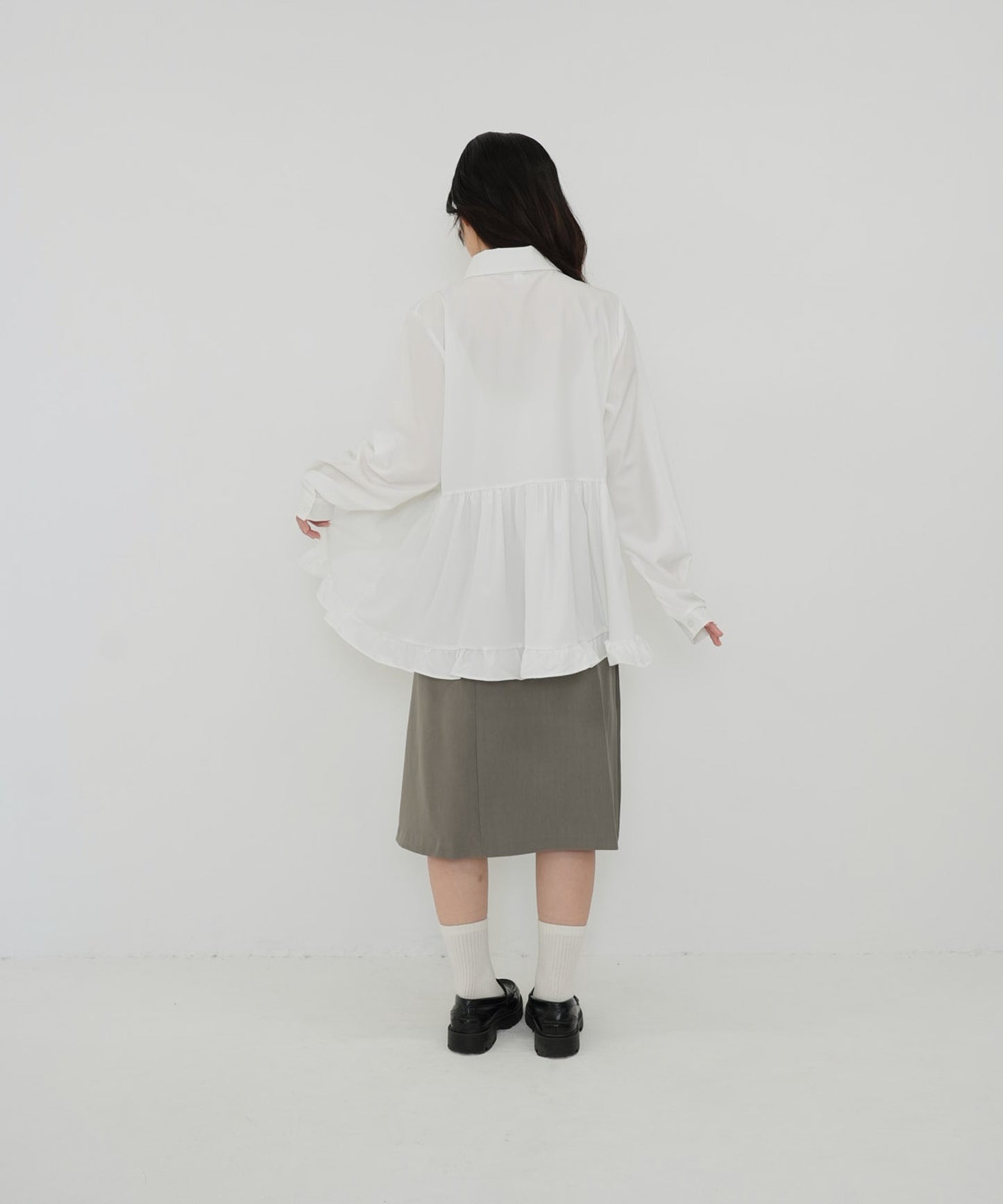 tie pleated skirt