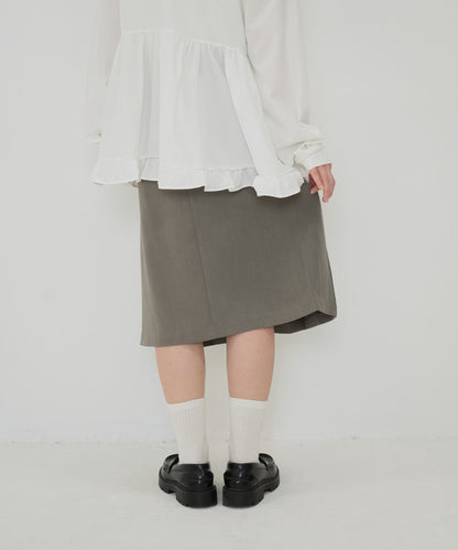 tie pleated skirt