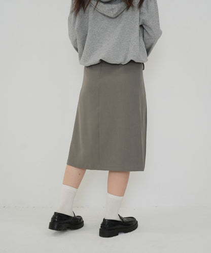 tie pleated skirt